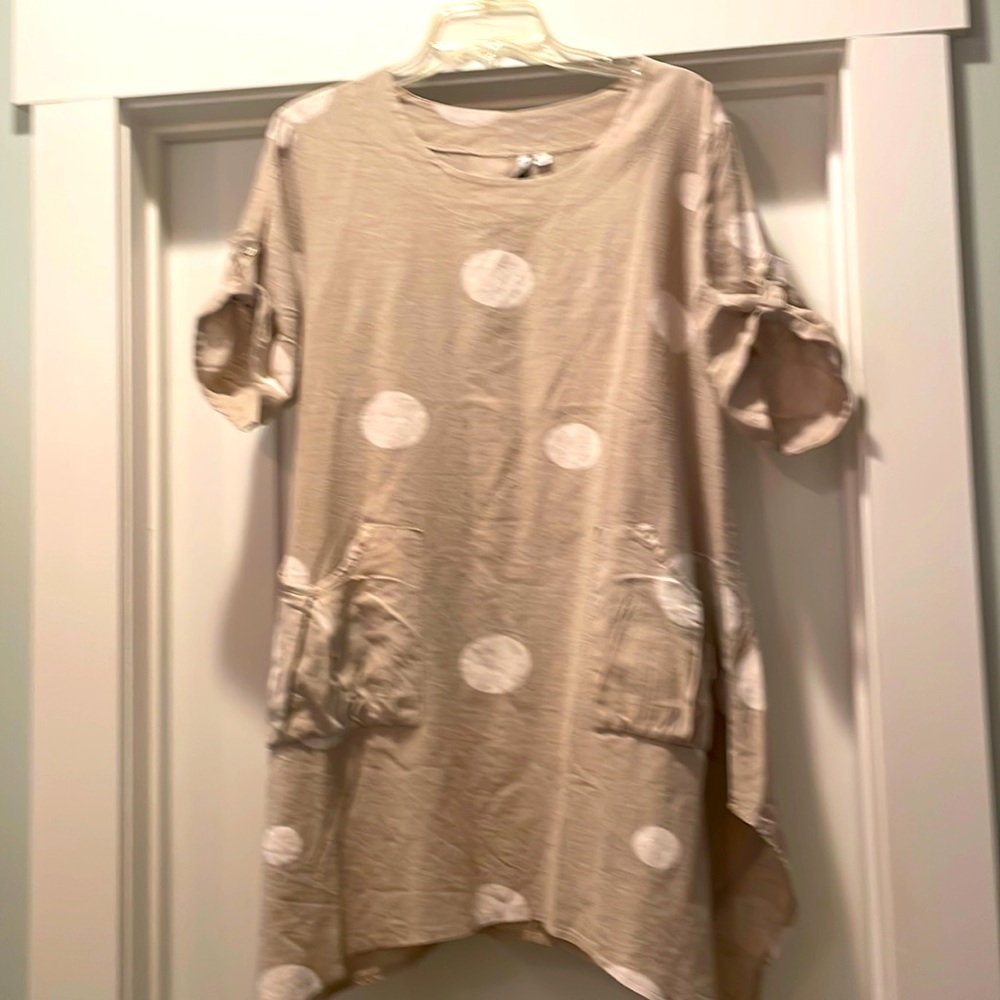 NWT super cute linen tunic dress cottage core